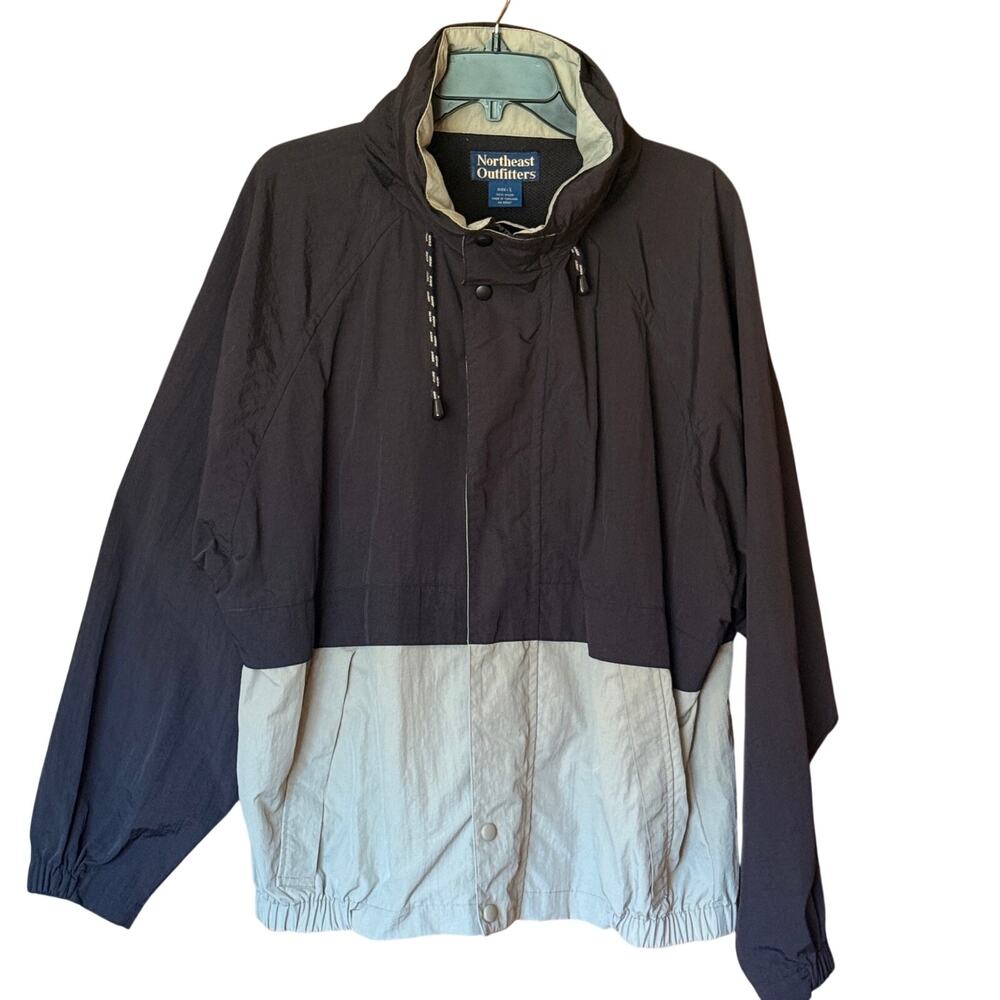 VTG Northeast Outfitters Colorblock Hooded Windbreaker Jacket Men’s L gorpcore